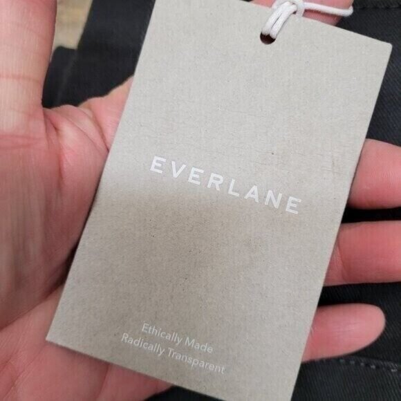 NEW Everlane The Organic Straight-Leg Pant High Rise in Black Size 6 Womens - Picture 6 of 11